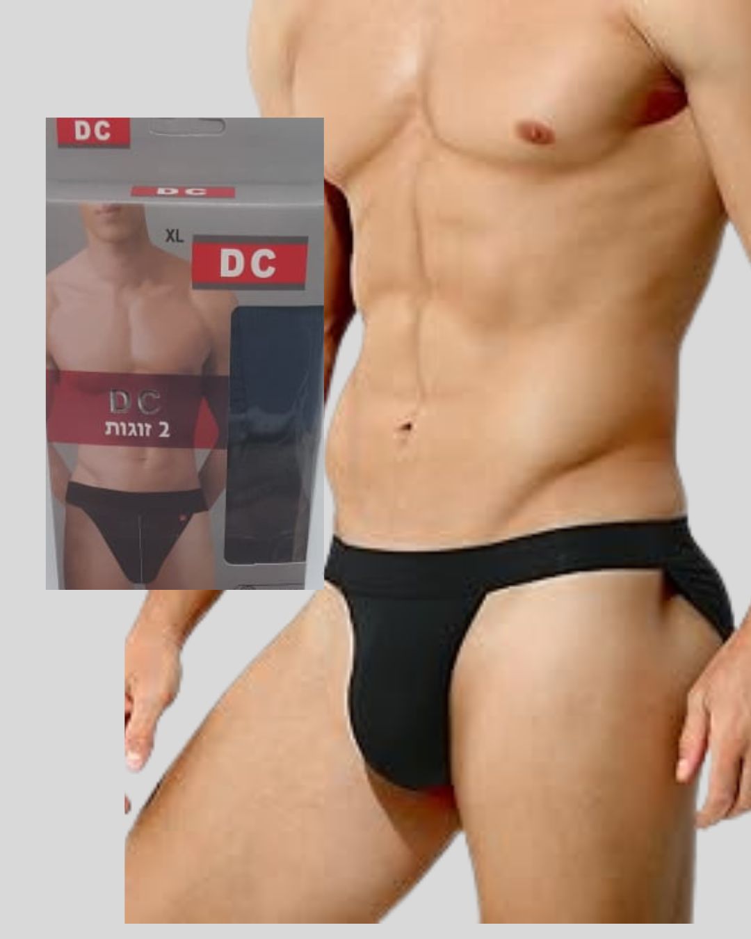 2 PCS - MEN'S TANGA BRIEFS - D.C