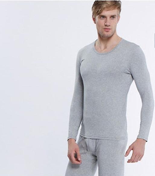 Men’s Ultra-Soft Thermal Underwear Set – Full Sleeve & Full-Length Pants - grey