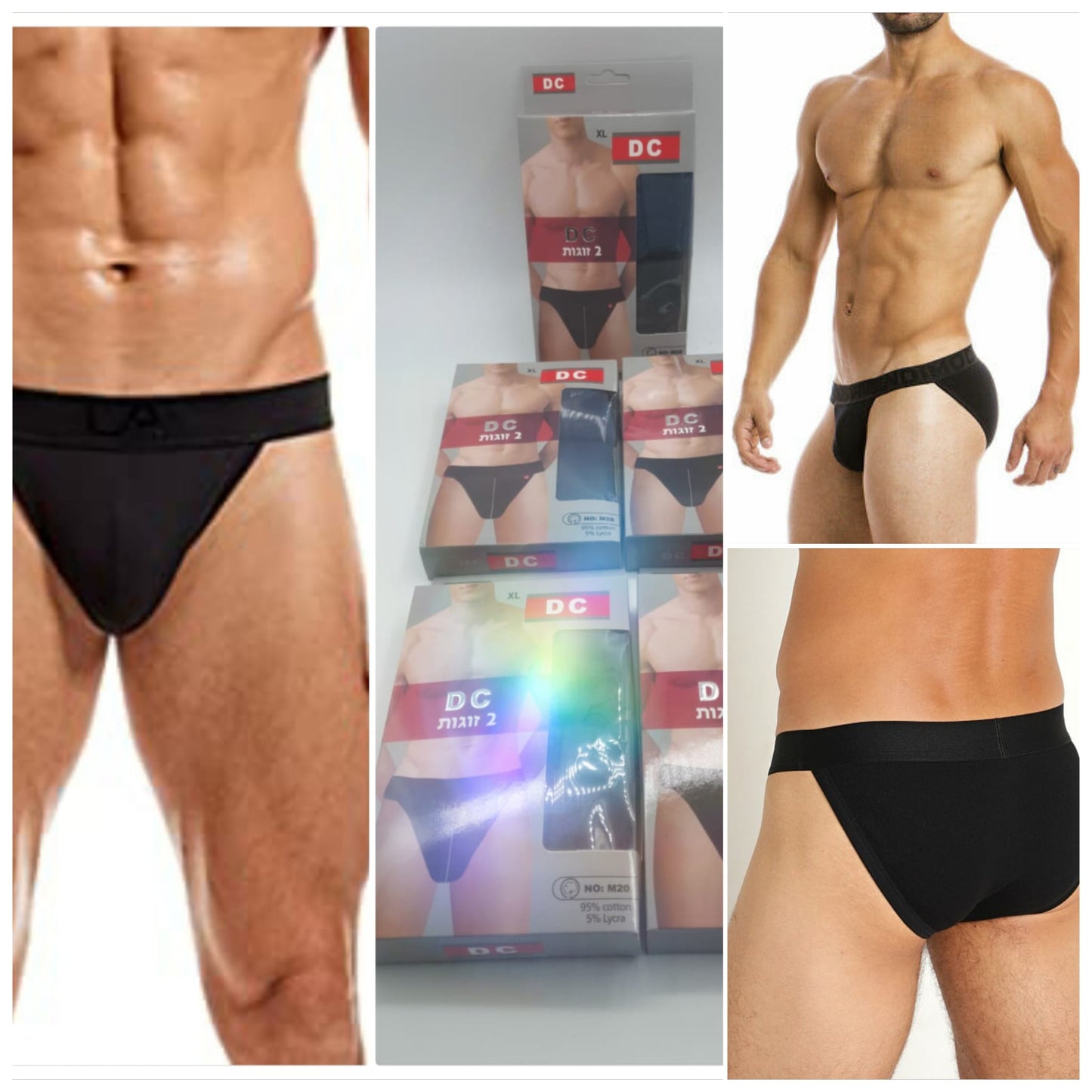 2 PCS - MEN'S TANGA BRIEFS - D.C