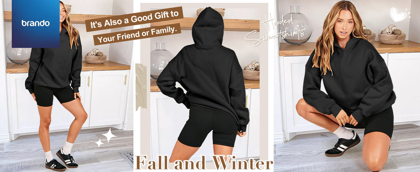 "Unisex Oversized Hoodie: Comfort & Style for Everyone"- 2 PC'S - Black - Brando - Basic Clothing for Men