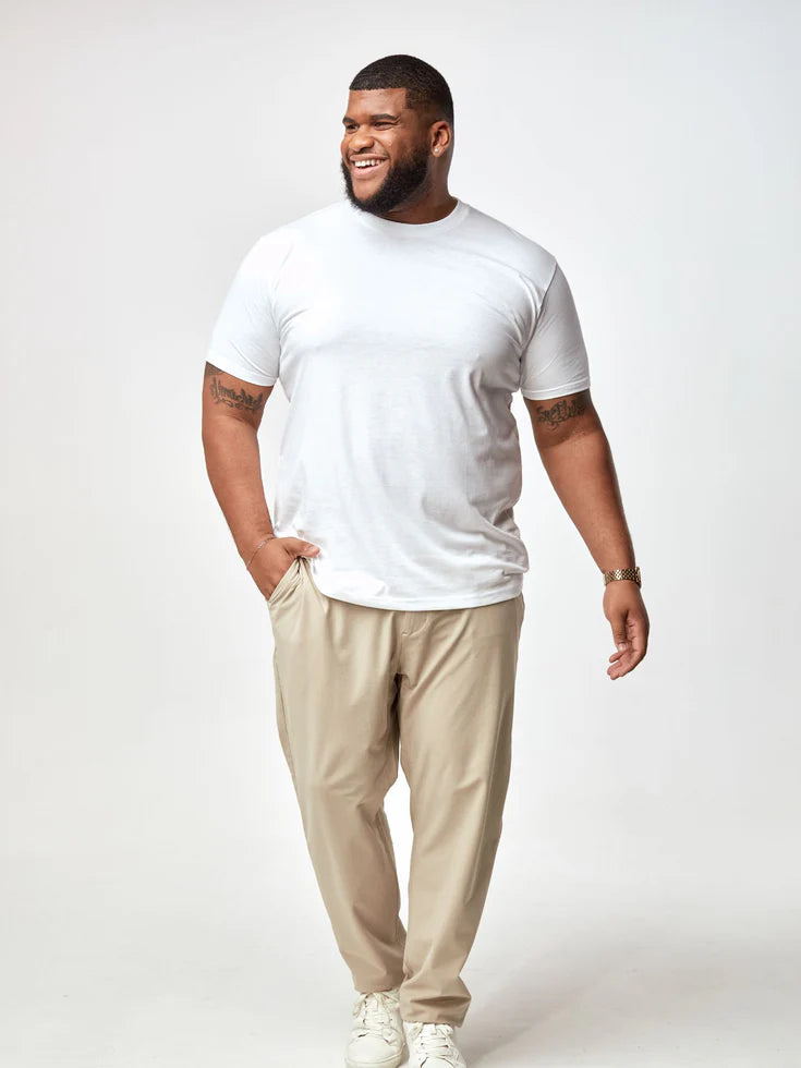 Crew Neck Regular Cotton 100% T-shirt - white