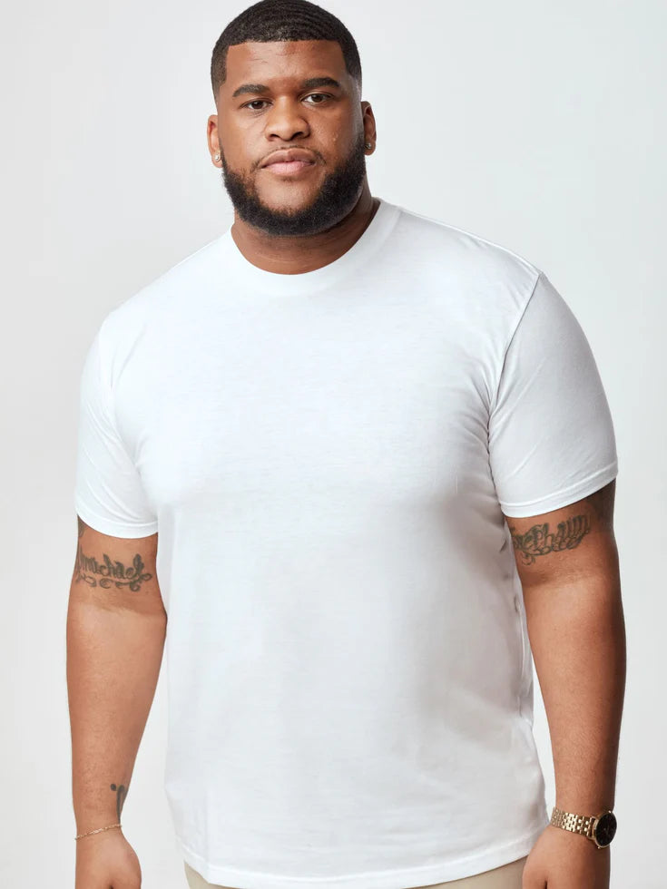 Crew Neck Regular Cotton 100% T-shirt - white