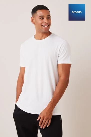 100% Cotton Underwear T-Shirts- 5 Pack - White - Brando - Basic Clothing for Men