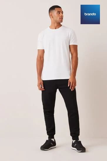 100% Cotton Underwear T-Shirts- 5 Pack - White - Brando - Basic Clothing for Men