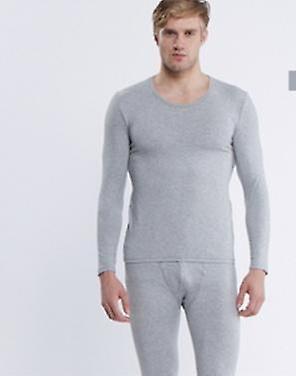 Men’s Ultra-Soft Thermal Underwear Set – Full Sleeve & Full-Length Pants - grey