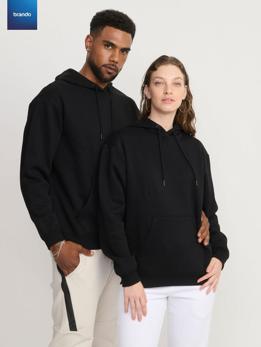 "Unisex Oversized Hoodie: Comfort & Style for Everyone"- 2 PC'S - Black - Brando -  Basic Clothing for Men