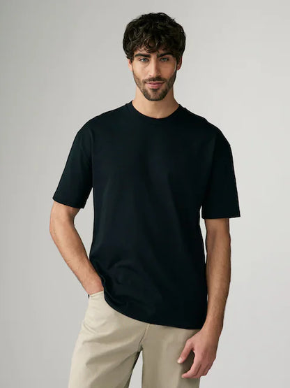 Black Relaxed Fit Heavyweight T-Shirts 3 Pack