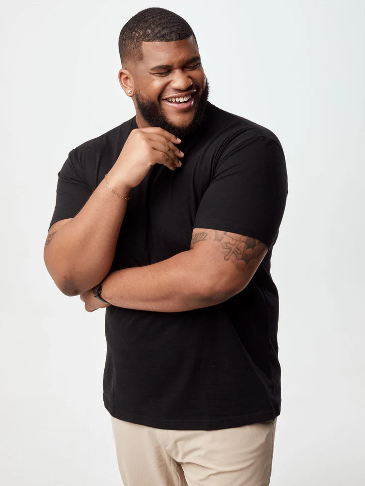 5-Pack - All Black Cotton 100% V-Neck