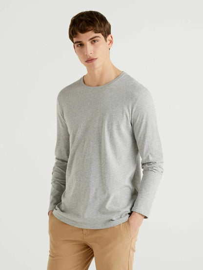 Long Sleeve 100% Cotton T-Shirts 4 Pack- Multi colors - Brando -  Basic Clothing for Men