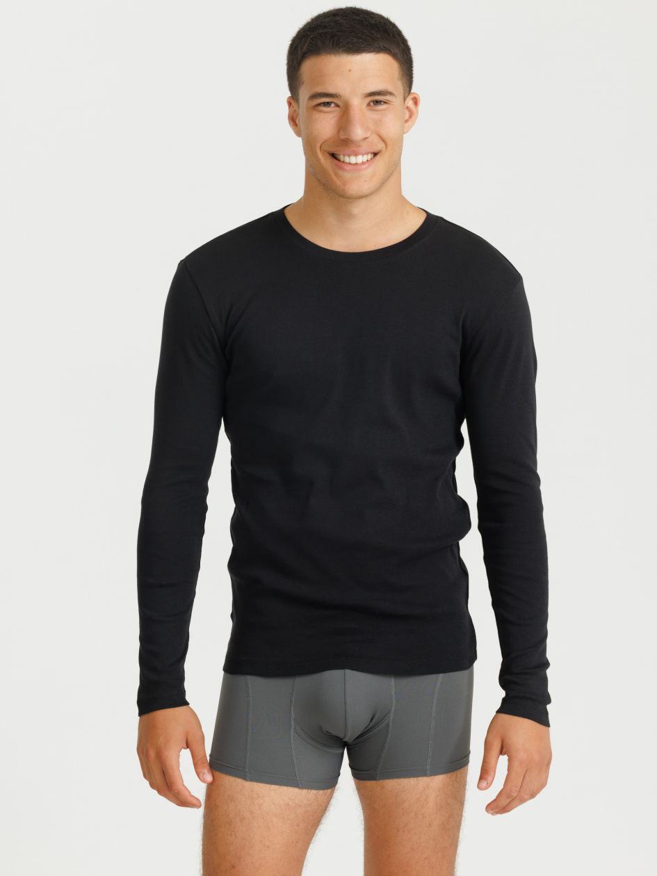 Long Sleeve 100% Cotton T-Shirts 4 Pack- Multi colors - Brando -  Basic Clothing for Men