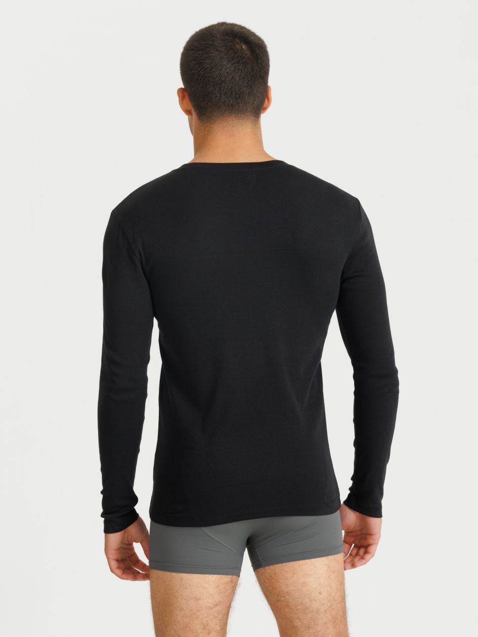 Long Sleeve 100% Cotton T-Shirts 4 Pack- Multi colors - Brando -  Basic Clothing for Men
