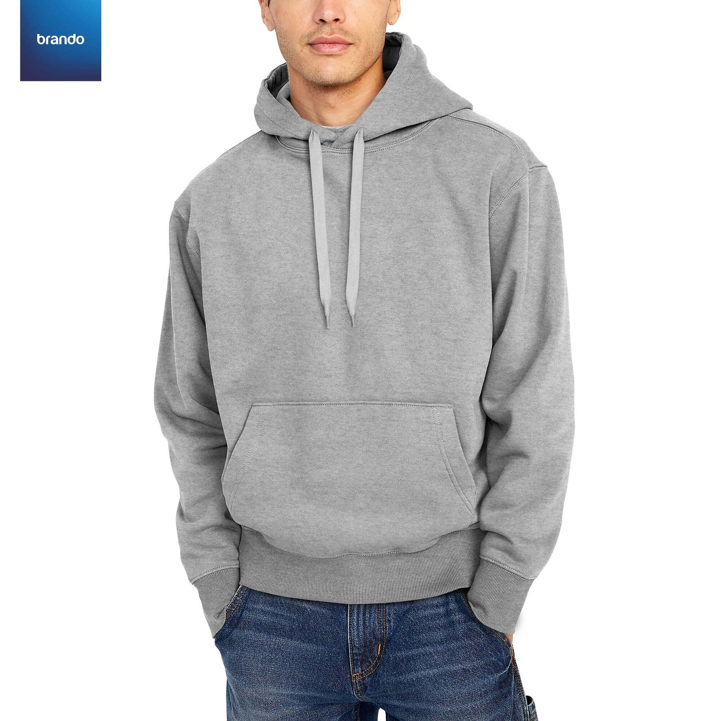 "Unisex Oversized Hoodie: Comfort & Style for Everyone" - GRAY - 2 PC'S - Brando -  Basic Clothing for Men
