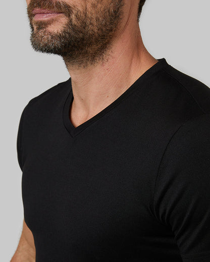 5-Pack - All Black Cotton 100% V-Neck