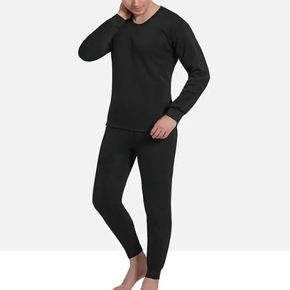 Men’s Ultra-Soft Thermal Underwear Set – Full Sleeve & Full-Length Pants - grey